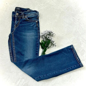 Silver Suki Mid Slim Bootcut Denim Jean - Size 28